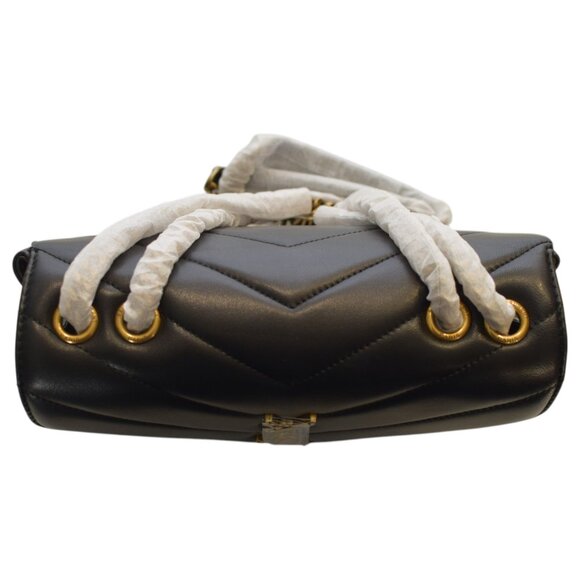 Yves Saint Laurent LOULOU small in MATELASSÉ black lambskin leather shoulder bag - Picture 7 of 16